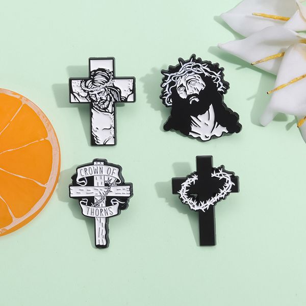 Broches Pin para mujeres hombres estilo punk vintage insignia cruzada y alfileres para vestidos bolsos decoración lindo esmalte joyería de metal regalo para amigos al por mayor