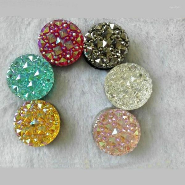 Broches Pins 6 PCS Moda Colorido Diamante de imitación redondo Imán Broche Pin Crystal Hijab Roya22