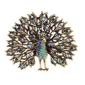 Broches pinnen cindy xiang mulitcolor grote sprankelende pauw voor vrouwen bruiloften feest sieraden 2-kleuren strass strass schattig dierenbroche pin pin