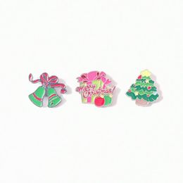 Broches Pins Moda Navidad Broche Campana Árbol de nieve para mochilas Regalo para niños Ropa Decoración Joyería Al por mayor Pins