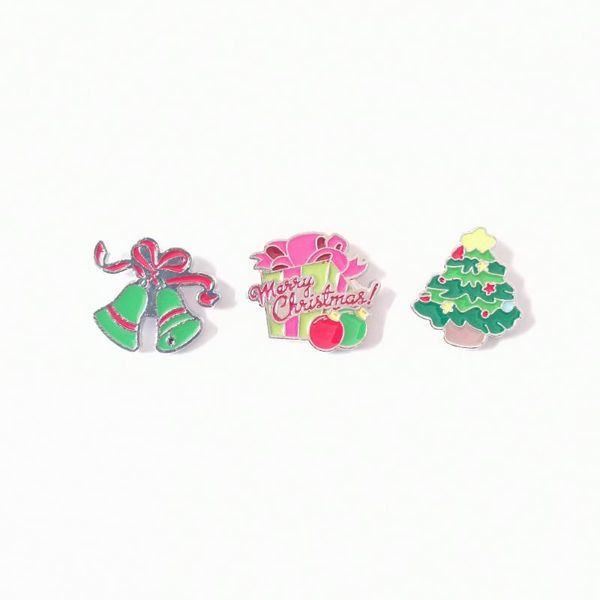 Broches broches mode noël broche cloche arbre de neige pour sacs à dos enfant cadeau vêtements décoration bijoux en gros broches