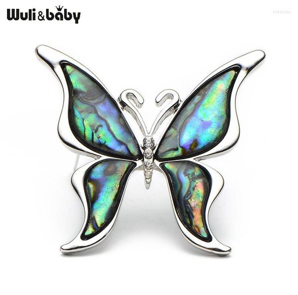 Broches Pins Métal Coquille Naturelle Papillon Alliage Insecte Animal Femmes Hommes Costumes Robe Banquet Broche Mode Chapeau Écharpe PinsPins Kirk22