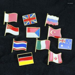 Broches Pins de aleación de zinc mata Casting Metal Cartoon National Flag Broche Broche Broche Badge personalizable de China Canadá Drop 22 Marc22