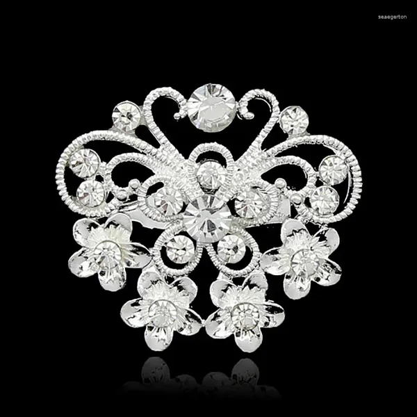 Broches Plaqué Cristal Strass Mignon Papillon Bejeweled Broche Broches Pour Mariage Ou Robe Décorations Accessoires DesignsAB014
