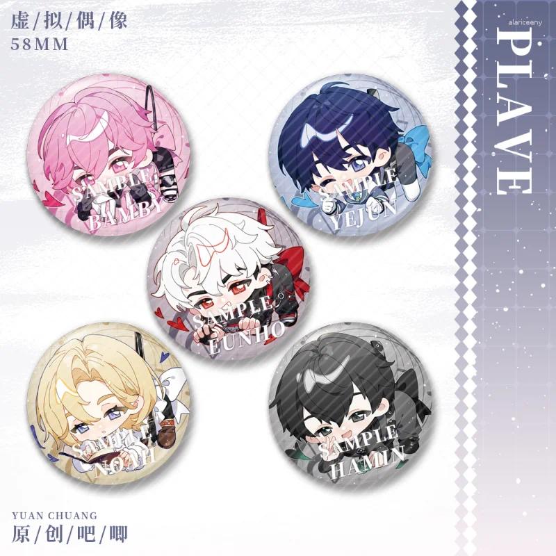 Broches PLAVE broche YEJUN NOAH BAMBY EUNHO HAMIN para mujeres coreano Virtual Idol insignias Pins dibujos animados Anime Accesorios joyería