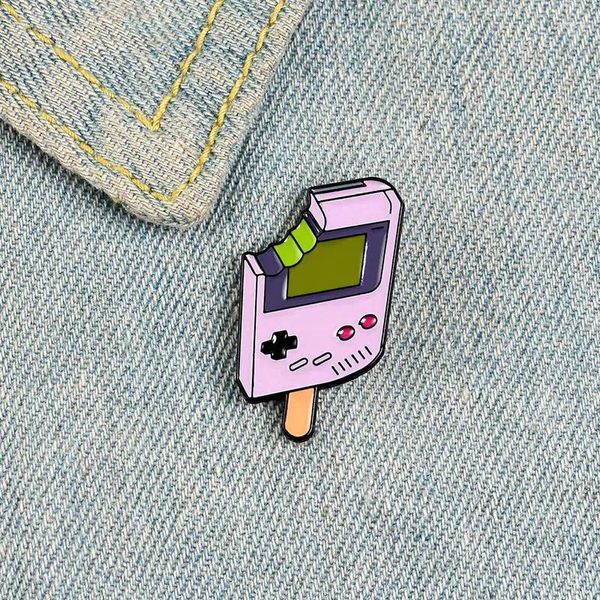 Broches en émail pour consoles de jeux Popsicle, personnalisées pour chemise, sac à revers, Badge créatif, bijoux amusants, cadeau pour enfants et amis