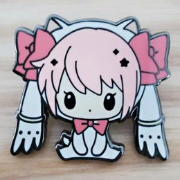 Broches puella magi madoka magica esmalte pino anime menina mahou shoujo emblema medalha broche jóias