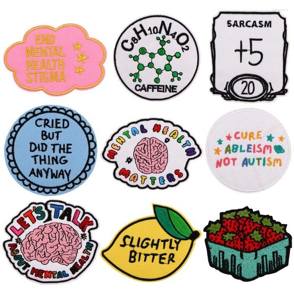 Brooches Quotations Series Patches pour vêtements Men Femmes Femmes DIY EMPLODERIE APPLIQUE FUSIBLE Patch Ironing Stickers Badge Accessoires