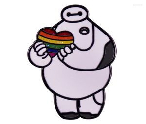 Broches arc-en-ciel mignon robot fierté badges épingles à rebelle pour sac à dos pins d'émail pins anime bijoux accessoires gays gays cadeaux 9653642