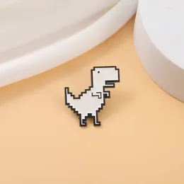 Broches récréatives Style Pixel dinosaure Carton métal Design Badges broche émail broches étiquette sac à dos chapeau bijoux cadeau