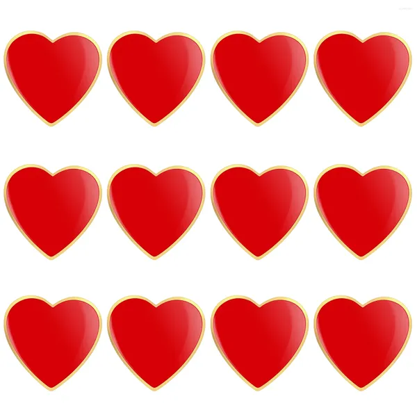 Broches coeur rouge émail épinglette saint valentin décoration cadeaux décoratifs faveurs de fête