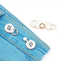 Broches Retro Metal Jeans Boule de taille Ferme Ferme Artefact Bouton Snap Invisible Bouton Resserrer les vêtements de ceinture de ceindre
