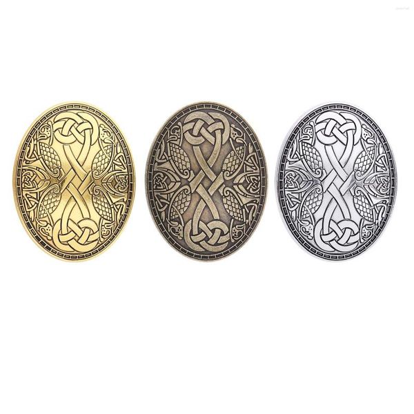 Broches Retro Metal Oval Broche Capa Chal Pin Día de San Valentín Regalo Bufanda Ropa Sujetadores Para Novio Marido Chic Durable