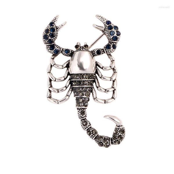 Broches Broche Scorpion pour femmes rétro avec créativité personnalisée Strass Accessoires de corsage en alliage de mode