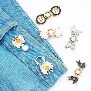 Broches herbruikbare metalen knoppen parel snap knabiler broek pen pin intrekbare knop naaine-op gespen voor jeans perfecte pasvorm vermindert taille