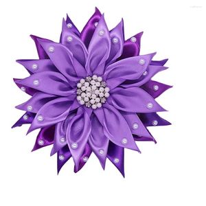 Broches ruban fleur corsage violet violet broche Soror membres grecs dst épingle cadeaux bijoux personnalisé