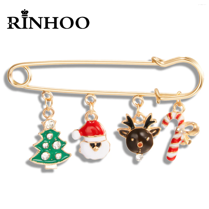 Broches Rinhoo Feliz Natal árvore de Natal Papai Noel PENED PENENTE DE CRUCTH PENENTE BIG ALEXS PINS DE ENAMELO