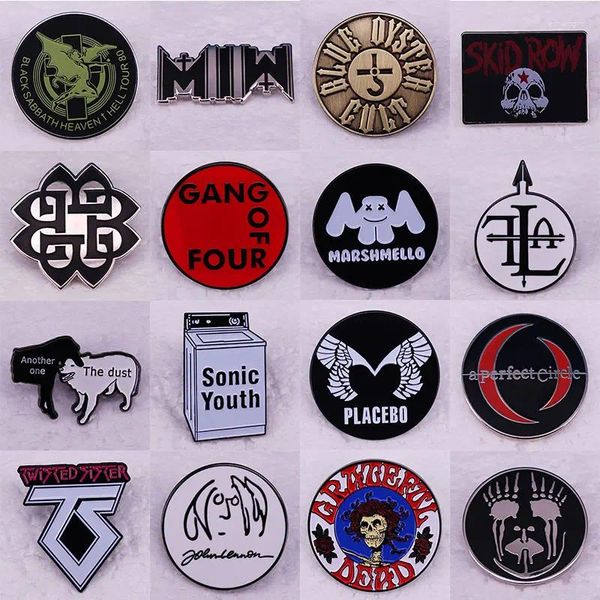 Broches rock groupe épingles en émail musicale metal badge badge bijoux de bijouterie chapeau sac à dos cadeaux accessoires