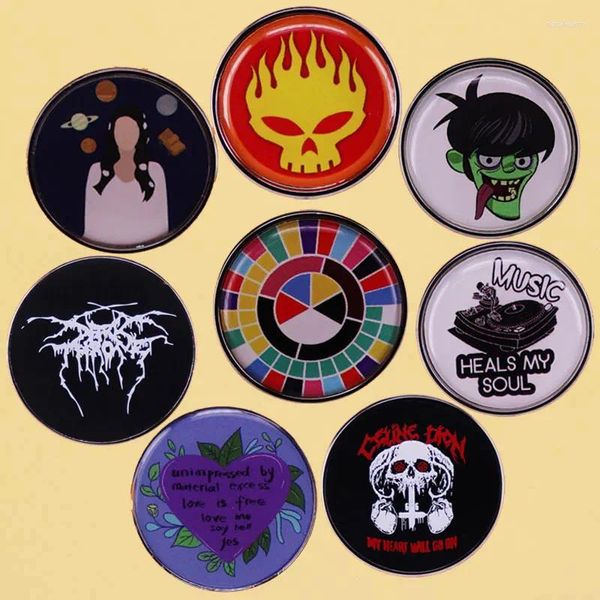 Broches Rock Music émail broche collecte de bijoux de mode accessoires de revers sac à dos chapeau sac décorer Badges dessin animé broche en métal cadeau