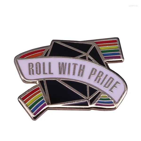 Rollo de broches con Pins de esmalte duro Gay LGBT LGBT Recoge insignias de solapa de collar de dibujos animados de metal graciosos