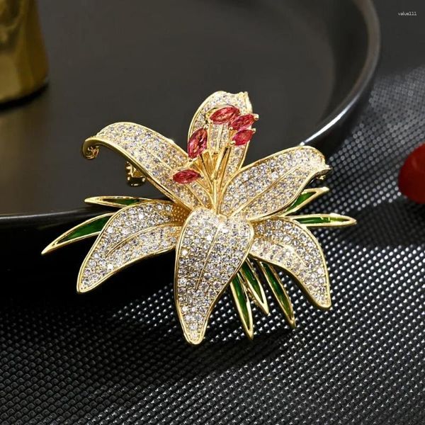 Broches romantique blanc cristal rinestone fleur broche broche mariée demoiselle de mariée pour femme bijoux copine petite amie