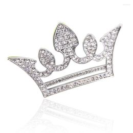 Broches Royal Simulation Bijoux Crown Brooch Pin up for Women Crystal Broches Hollow Rhinestone Abound épingles nuptiales