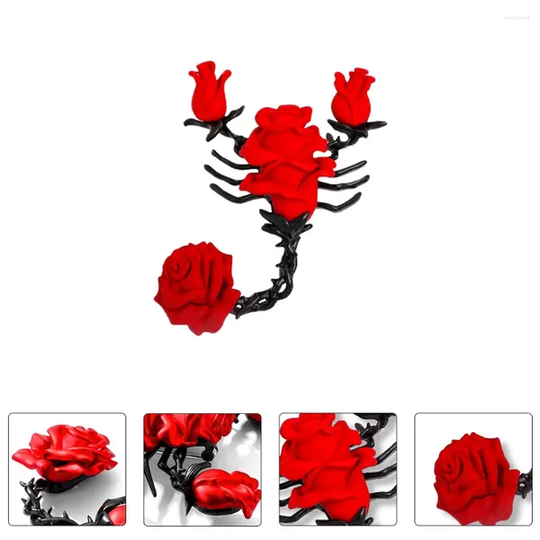 Broches Scorpion Rose Corsage broche élégante mode revers Vintage alliage robe décor marié vêtements accessoire