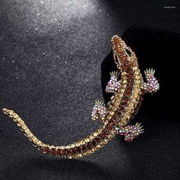 Broches Brillant Marque Grand Animal Bouquet Kawaii Crocodile Strass Broche Bijuterias Pour Hommes Bijoux De Mode Homme Broches Bijoux