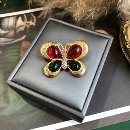 Broches shmik aankomst vrouwen barokke stijl vlinder email pins sieraden casual vintage strass insecten insecten inseries revers pin