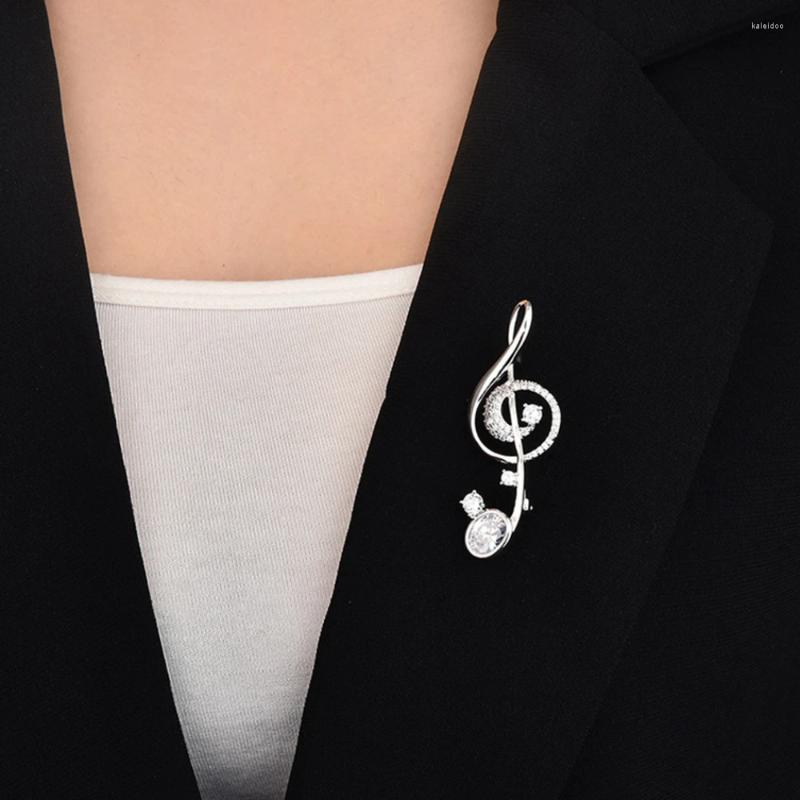 Brooches Simple Crystal Musical Note For Women Luxury Music Symbol Brooch Pin Fashion Jewelry Accessories Musician Lapel Pins