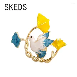 Brooches Skets Creative Femmes Elegant Ematel Magpie Bird Badges Fashion Metal Animal Series Pin Suit Clothing Accessoires