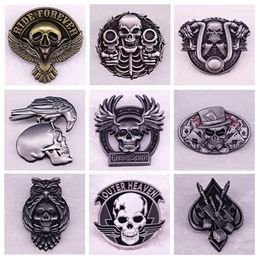 Broches skelet schedel broche email pin badge metaal zilveren kleur punk vrienden rugzak accessoires cadeau hoed Halloween groothandel