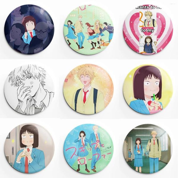 Broches passer à la mobasse anime caricaturé bouton souple revers épingle broche bijoux décoration cadeau 58 mm