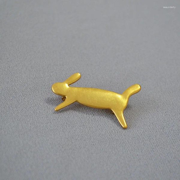 Broches Diseño pequeño Latón chapado en oro Correr Lindo símbolo del zodiaco Broche de personalidad simple