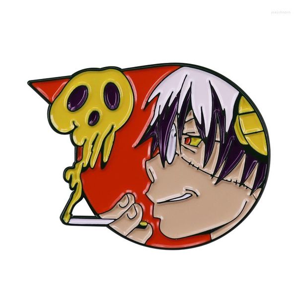 Broches Soul Eater Hallow Series Franken Stein Esmalte Pin Japonés Dibujos Animados Anime Broche Insignia Decoración