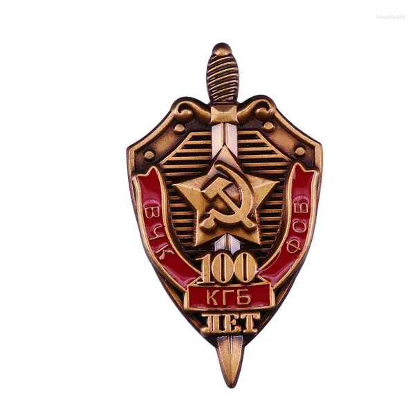 Broches soviétique russe 100 ans du KGB FSB, épingle à revers pour vétéran