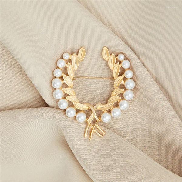 Brooches Sparkling Hingestone Pearl Wheat for Women Elegant Clothes Suit Pins Luxury Luxury Lady Bijoux Party Party Cadeaux