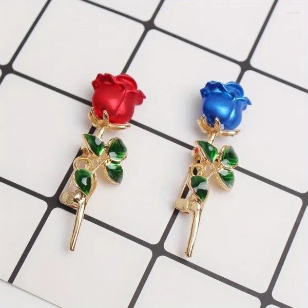 Brooches Style Fashion Elegant Rose Brooch Vêtements Red Colliers Huile Pin Drop Pin Corsage