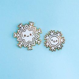 Branches de badge d'épingle en émail de neige super mignonnes super mignonnes Ces deux neige sont prêts et excités à profiter de l'hiver avec vous!