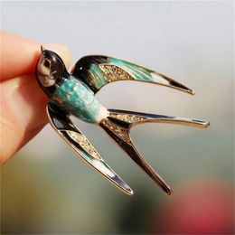 Broches Swallow Shape Brooch ALLIAG ENAMEL ENAMEL Metal Écoute à épingles Animal Femmes Exquis