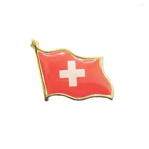 Broches drapeau suisse en émail, Badge pour sac à dos/collier/chapeau, décoration