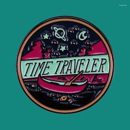 Broches Time Traveler Embouts Entamel Broche collectionne Sci Fi Space Adventure Badges Badges de mode de mode