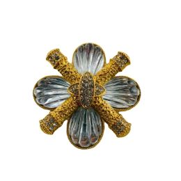 Brooches Timeless Wonder Retro Zirconia Geo Cross Floral Brooch Pins pour femmes designer bijoux piste rare marque Sweet Gift Gothic 5383