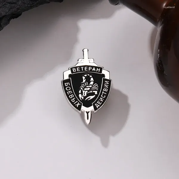 Broches TRENDY PUNK Black Scorpion English Metal Brooch Badge Sac Vêtements Accessoires Ami Cadeaux Vente