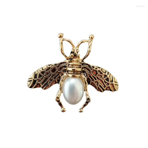 Broches Trsince serie de insectos moda elegante Vintage Bee Pins traje para hombre solapa joyería antigua para mujeres