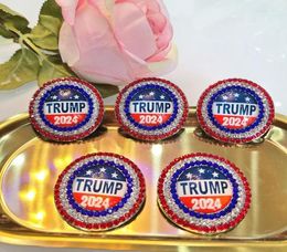 Broches Trump 2024 Broche Pines Save America Again Rojo Azul Solapa Pin Camisa Bolsa Insignia Decoración 3041369