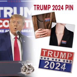 Brooches Trump Élection présidentielle 2024 Pin à la mode Creative Président Président Campagne Souvenir Metal Al X1U9