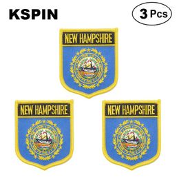 Brooches U.S.A Hampshire Shille Shape Flag Patches National for Cothing DIY Decoration