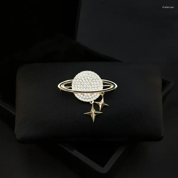 Broches Univers série luxe planète broche femmes hommes costume accessoires mignon décolleté broche fixe vêtements décoratif Corsage bijoux 3630