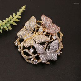 Broches Vanifin mode bijoux artistique papillon rond creux conception broche pendentif pour mariage micropavé cadeau de luxe